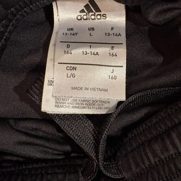 Adidas Kids Black Shorts set of 2 - Picture 3 of 5